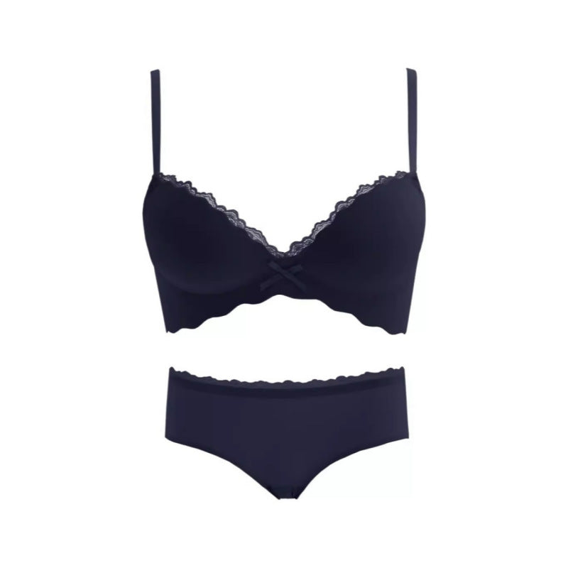 Conjunto de Sujetador Inalámbrico Push-Up Sin Costuras para Pechos Pequeños