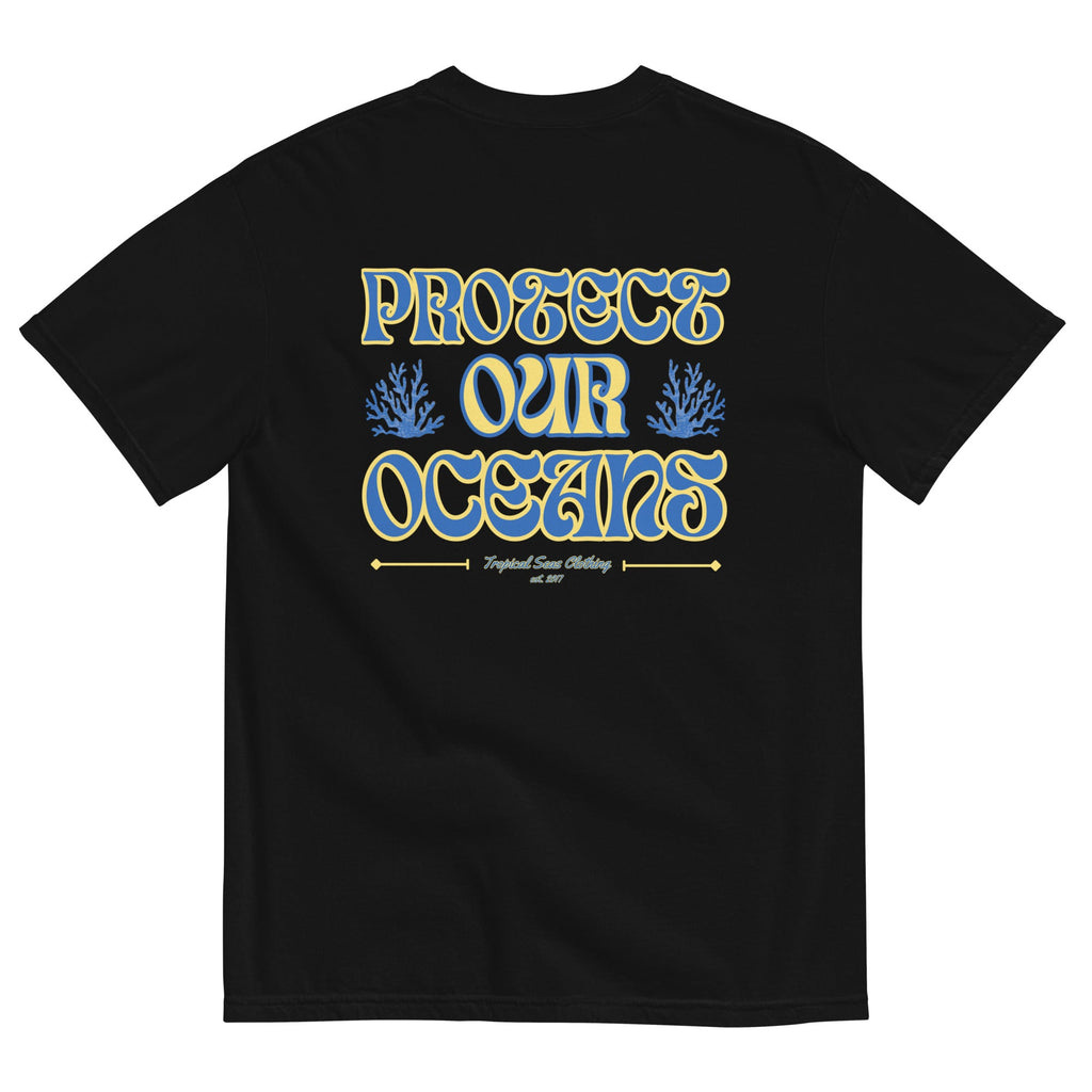 Camiseta Pesada para Hombres 'Salvemos Nuestros Océanos'