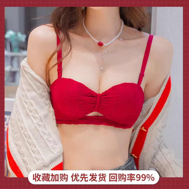 Conjunto de Sujetador Sin Tirantes Push-Up para Pechos Pequeños