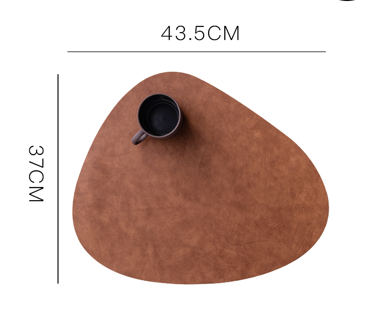Mantel Individual de Cuero Impermeable con Almohadilla Aislante Térmica
