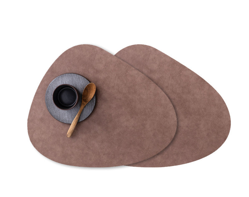 Mantel Individual de Cuero Impermeable con Almohadilla Aislante Térmica
