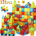 Magnetische Bauklötze Spielzeug 131 Stück mit 2 Autos Magnetische Kacheln Spielzeug für Kinder Learning Magnetic Magnet Spielzeug für Kleinkinder Spielzeug für 3 4 5 6 7 8 Jahre Junge Mädch