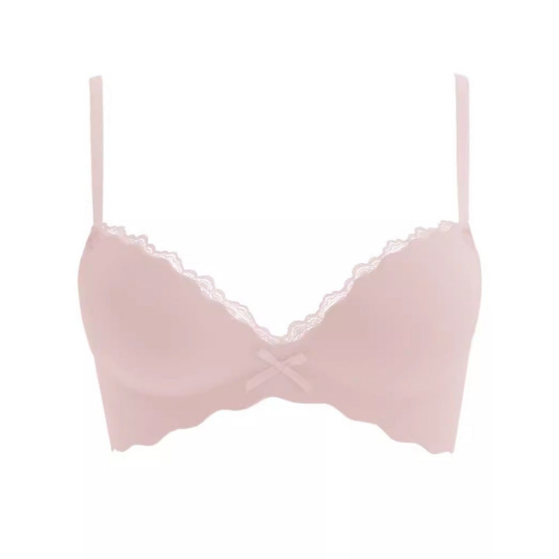 Conjunto de Sujetador Inalámbrico Push-Up Sin Costuras para Pechos Pequeños