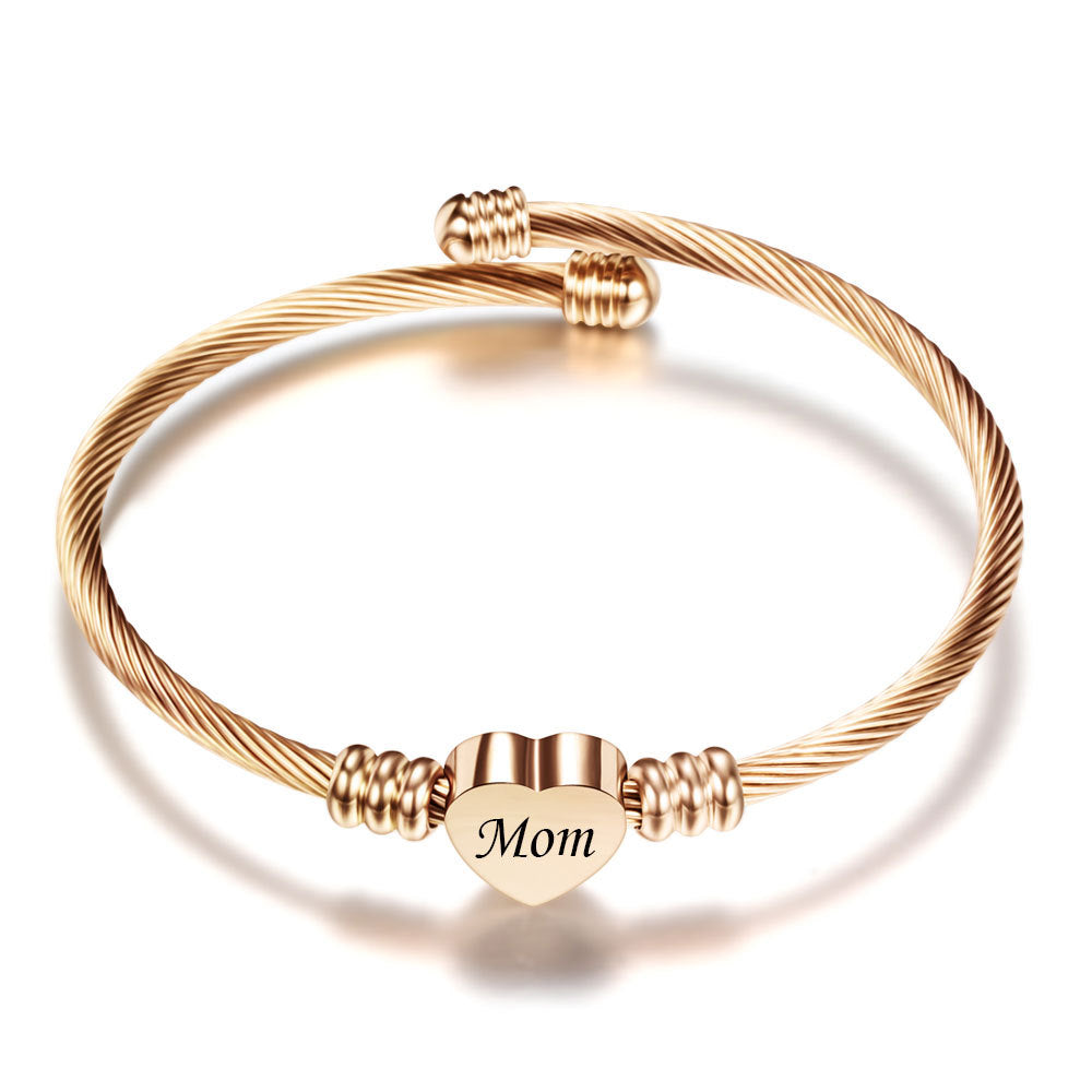 Pulseras Trenzadas de Acero Inoxidable para el Día de la Madre