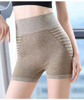 High Waist Stripe Biker Shorts for Women