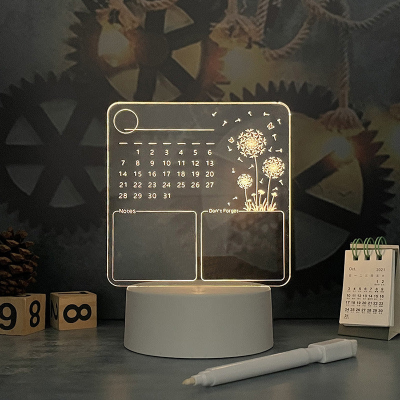 Tablero de Notas Acrílico Luminoso con Luz LED — Organización con Estilo