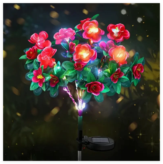 Luces de Jardín LED de Flores de Azalea (Una Pieza)