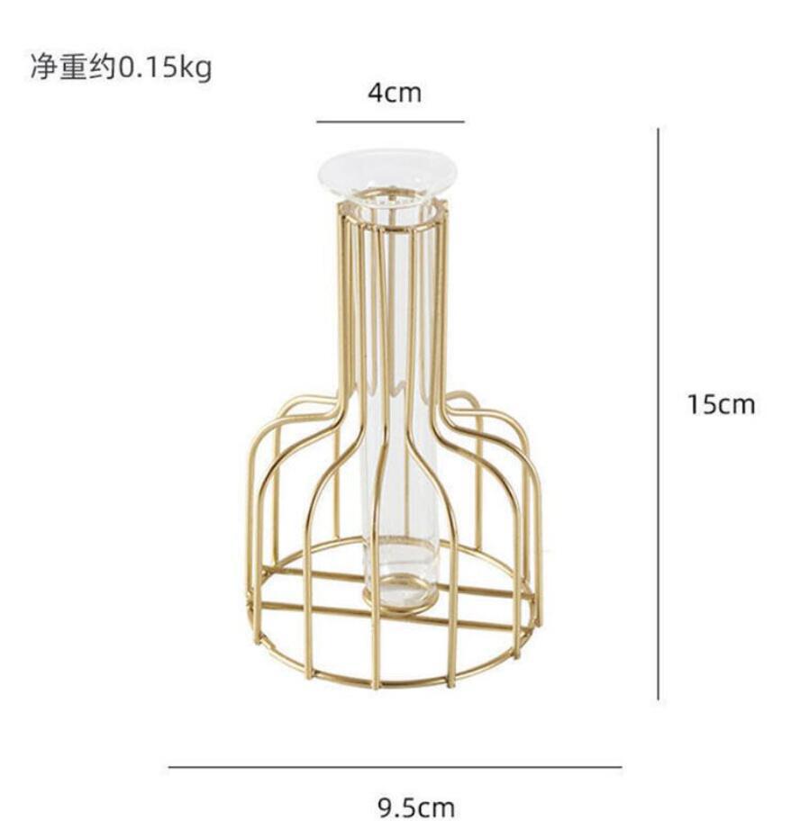 Jarrón de Metal Estilo Nórdico para Decoración Hidropónica