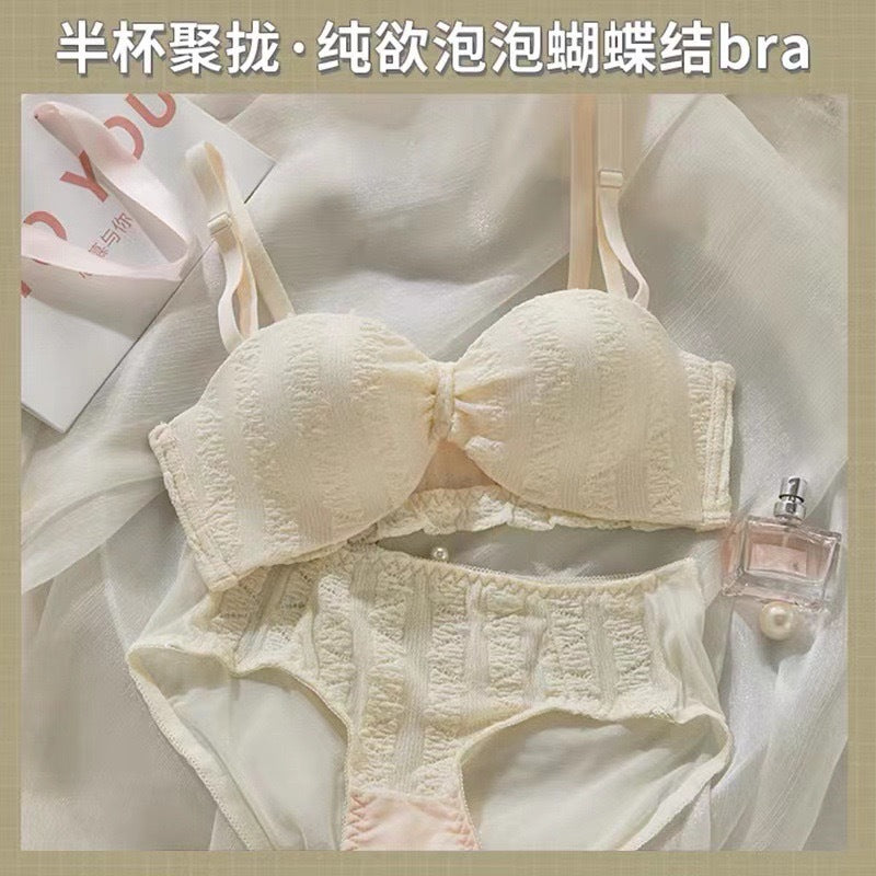 Conjunto de Sujetador Sin Tirantes Push-Up para Pechos Pequeños