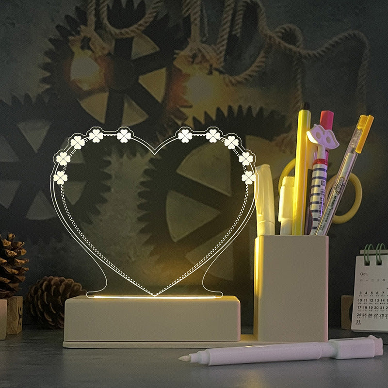 Tablero de Notas Acrílico Luminoso con Luz LED — Organización con Estilo