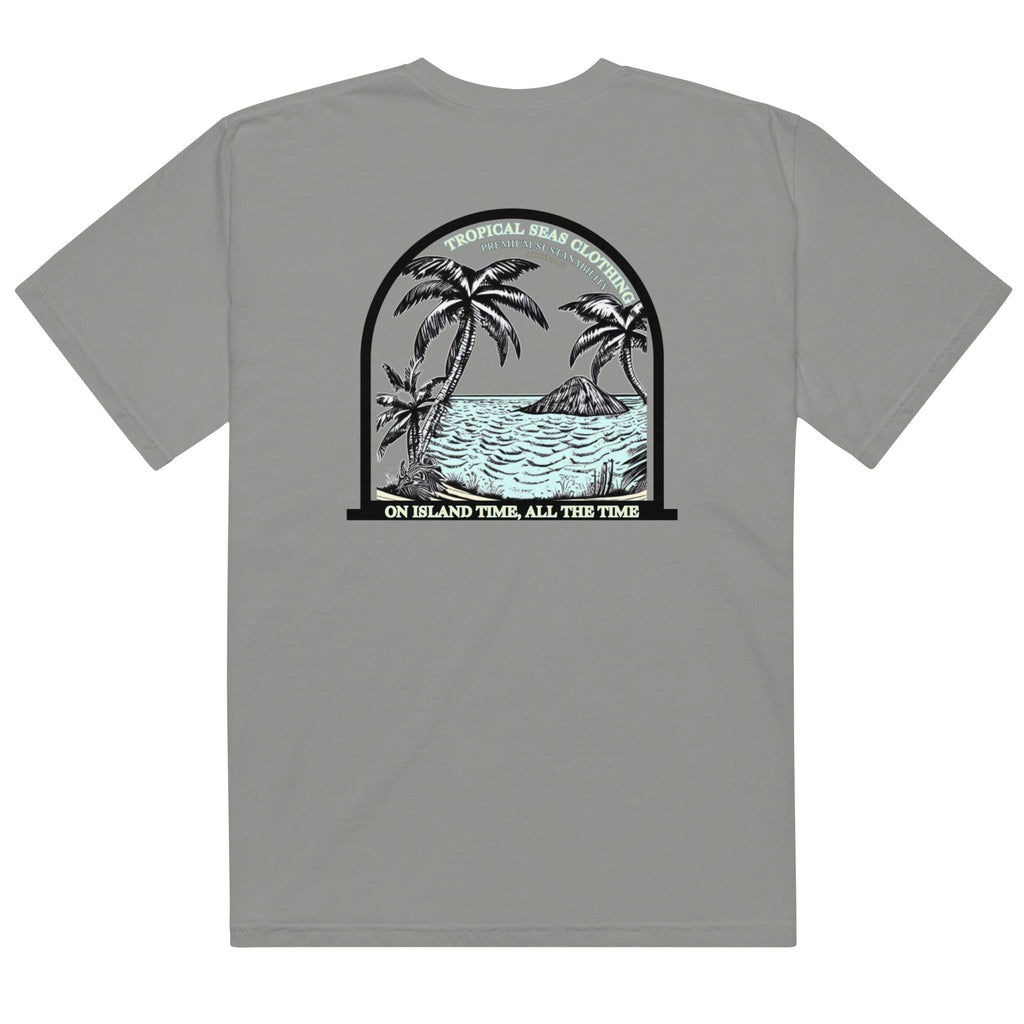 Camiseta Pesada para Hombres Island Time, Siempre