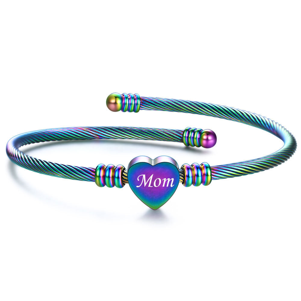 Pulseras Trenzadas de Acero Inoxidable para el Día de la Madre